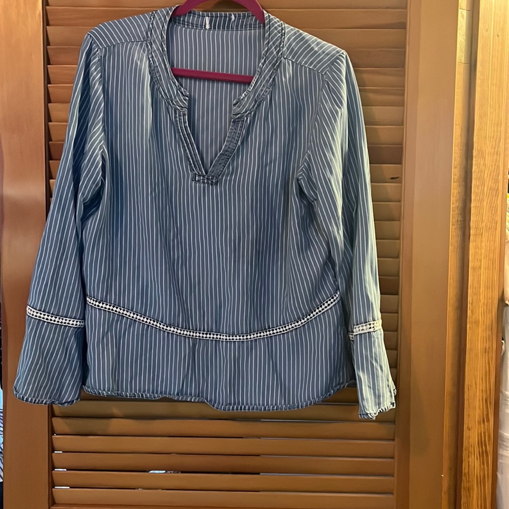 Blue denim like shirt